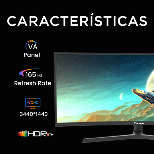 Monitor Gamer Curvo 34” WQHD C34C2WQ - Imagen 2
