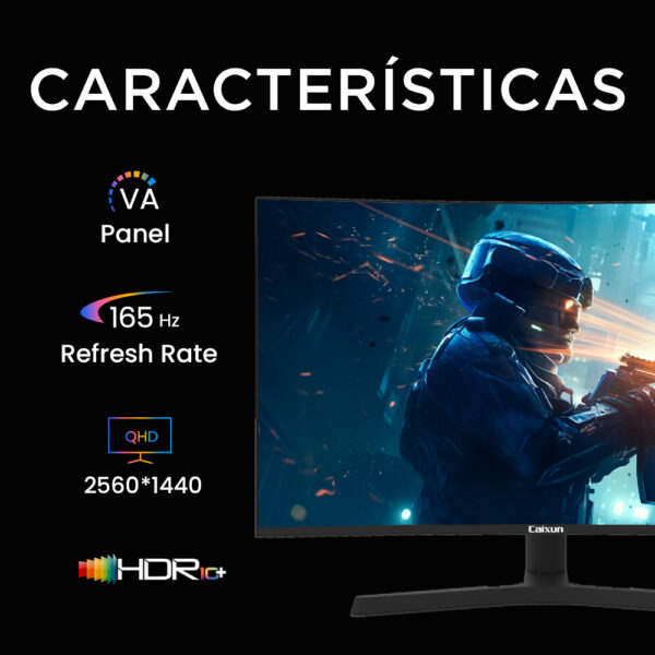 Monitor Gamer Curvo 27” QHD C27C2Q - Imagen 2
