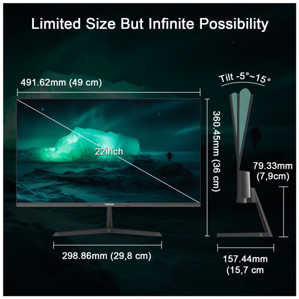 Monitor 22” FHD oficina - Caixun