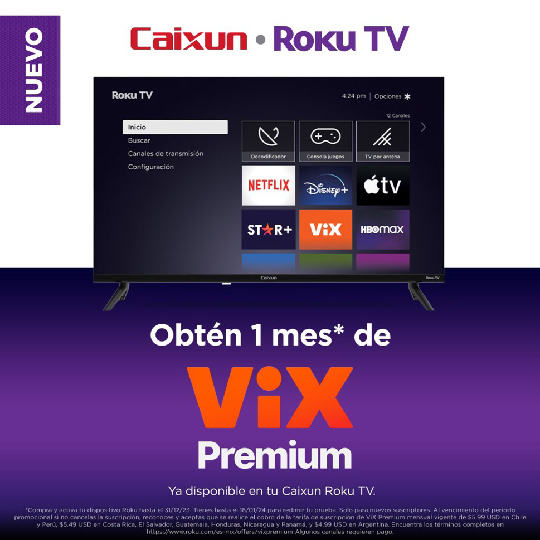 Smart TV 43” UHD ROKU - Caixun