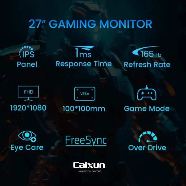 Monitor Gamer Plano Caixun 27” FHD C27F4F