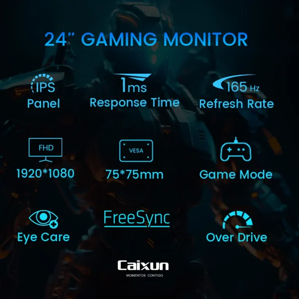 Monitor Gamer Plano Caixun 24” FHD C24F4F